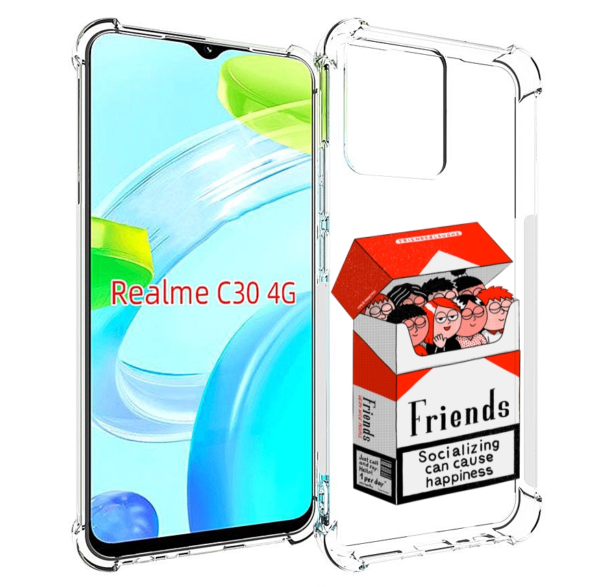 

Чехол MyPads друзья для Realme C30 4G / Narzo 50i Prime, Прозрачный, Tocco