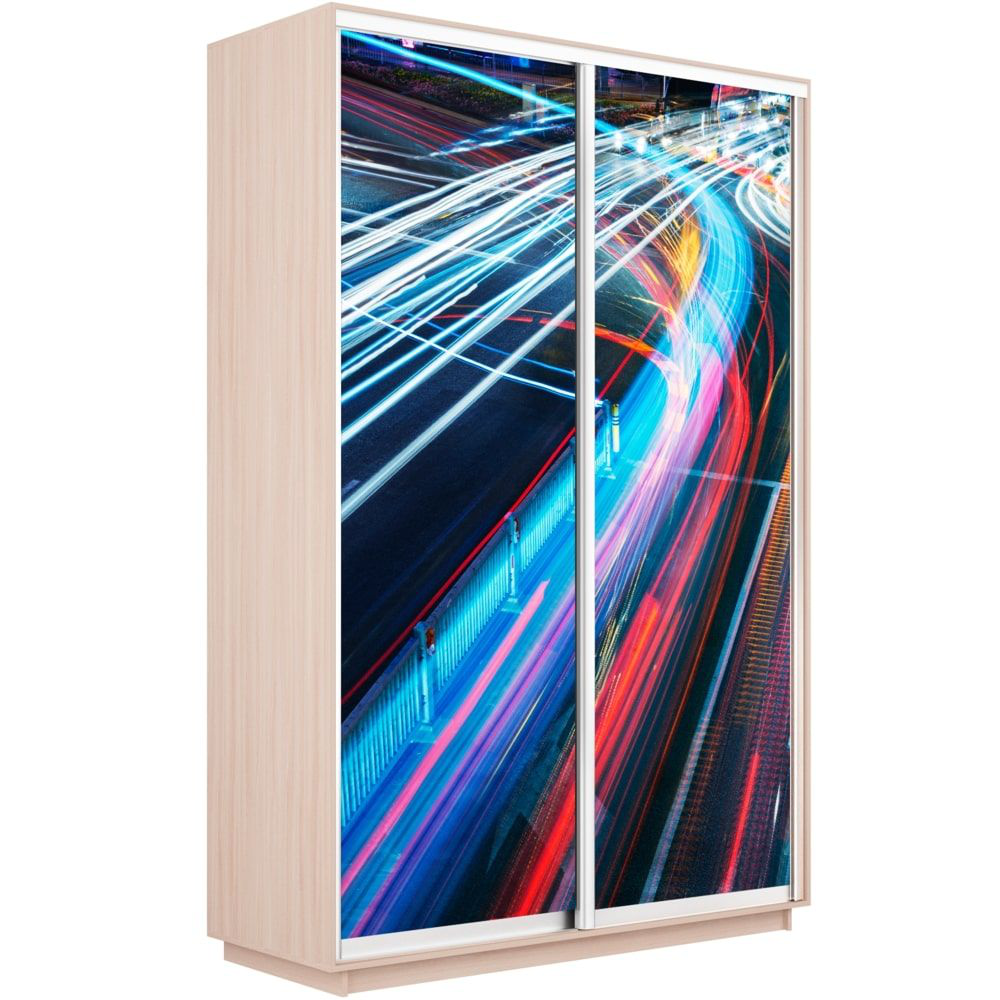 

Шкаф-купе Е1 Экспресс Фото дуо Дуб молочный 140-240-60 1008