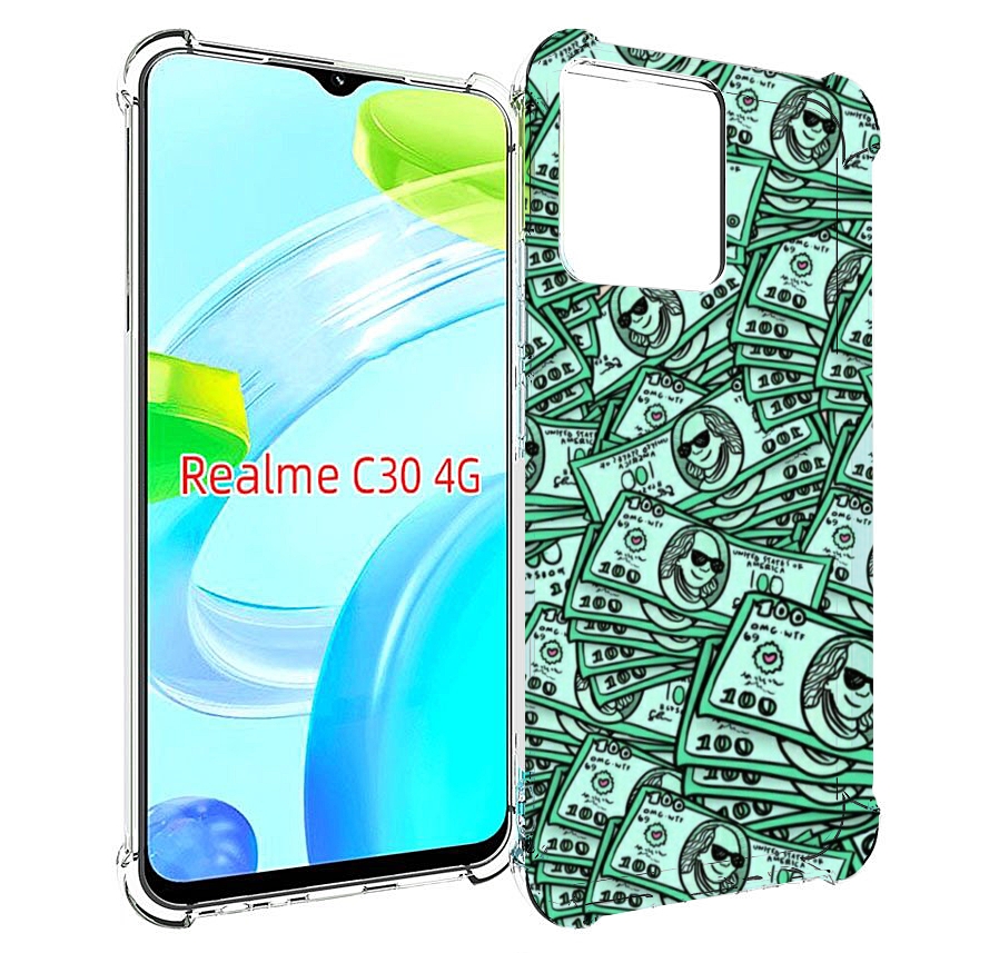 

Чехол MyPads доллары картинка для Realme C30 4G / Narzo 50i Prime, Прозрачный, Tocco