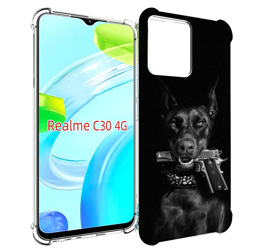 

Чехол MyPads доберман мужской для Realme C30 4G / Narzo 50i Prime, Прозрачный, Tocco