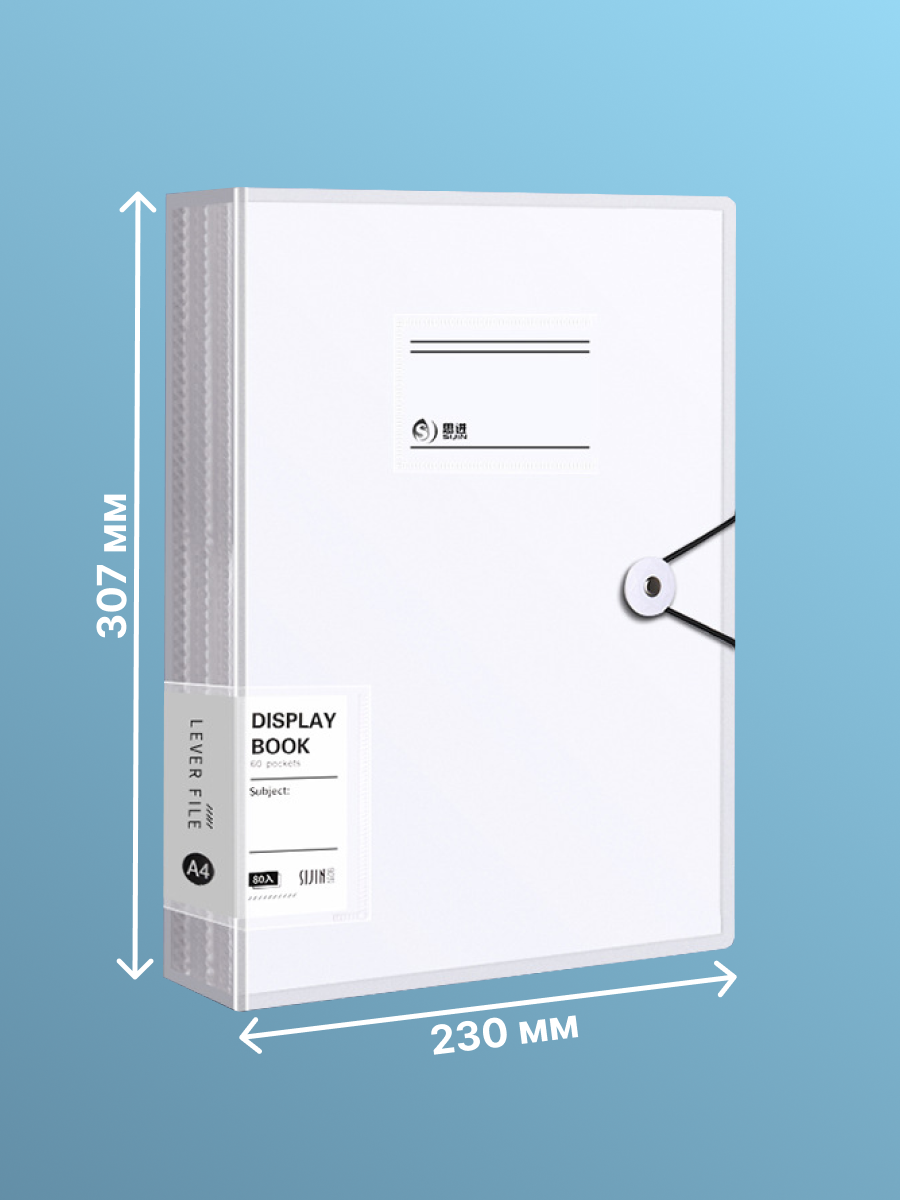

Папка DissoMarket С0060-771 с файлами А4 60л белая