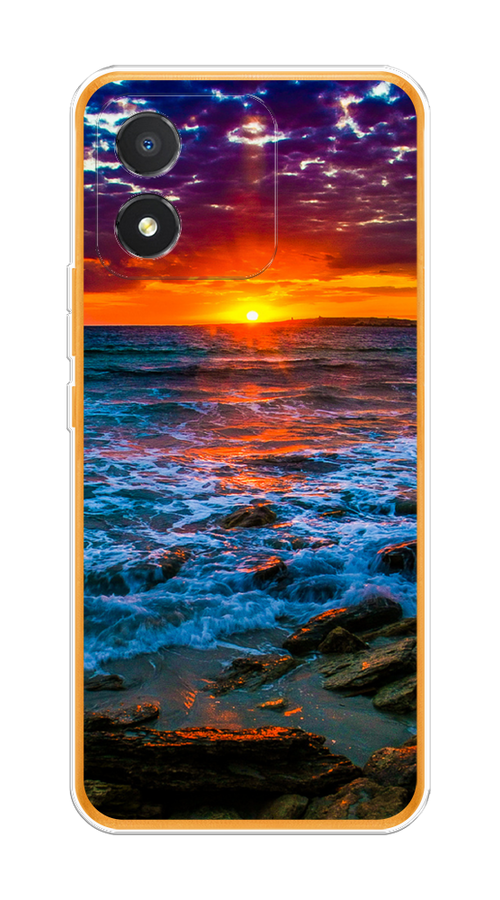 

Чехол на Honor X5 "Закат 1", Оранжевый;синий, 6120950-2