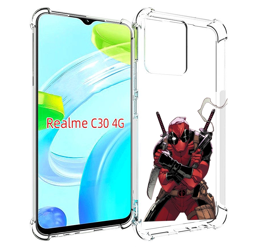 

Чехол MyPads дедпул-подмигивает для Realme C30 4G / Narzo 50i Prime, Прозрачный, Tocco