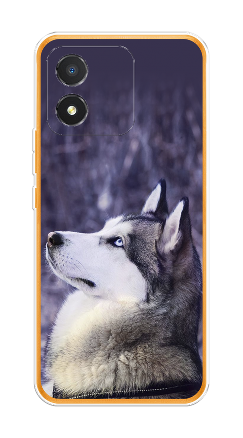 

Чехол на Honor X5 "Хаски 1", Фиолетовый;белый, 6120950-1