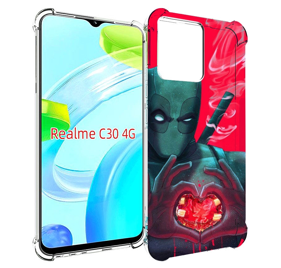 

Чехол MyPads дедпул-в-сердце для Realme C30 4G / Narzo 50i Prime, Прозрачный, Tocco