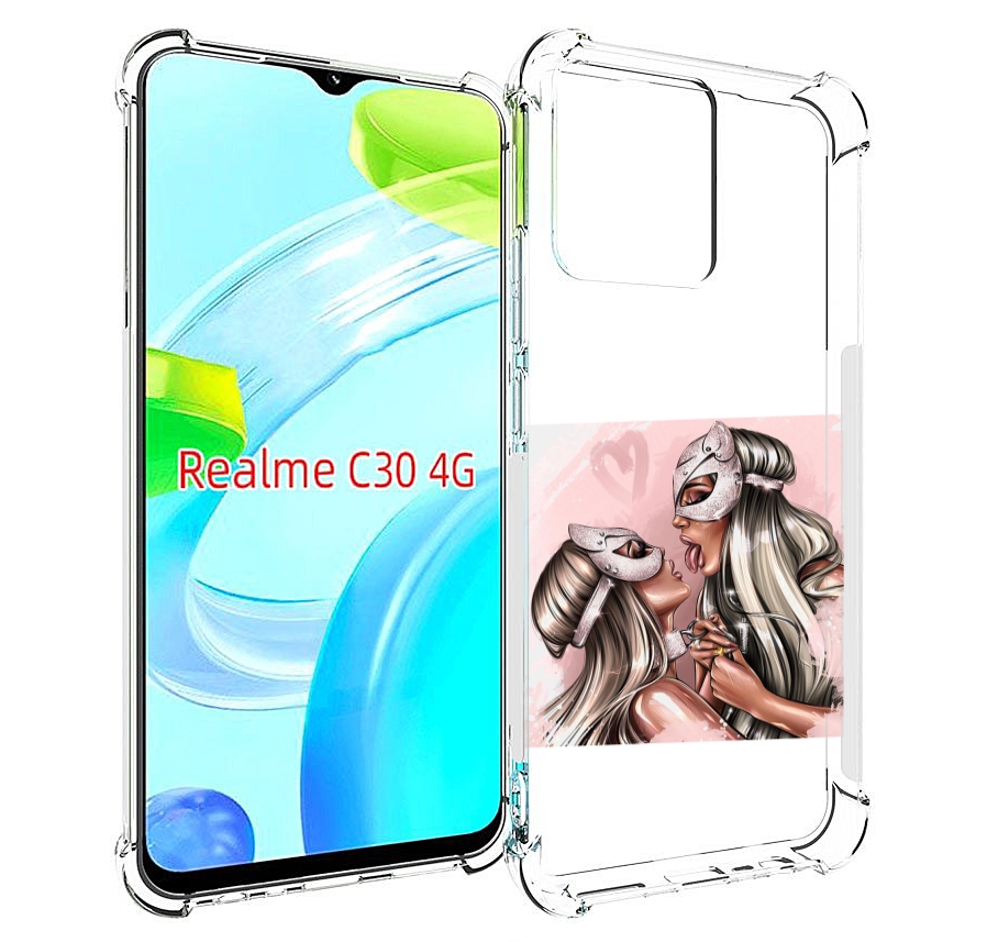 

Чехол MyPads девушки-поцелуй женский для Realme C30 4G / Narzo 50i Prime, Прозрачный, Tocco
