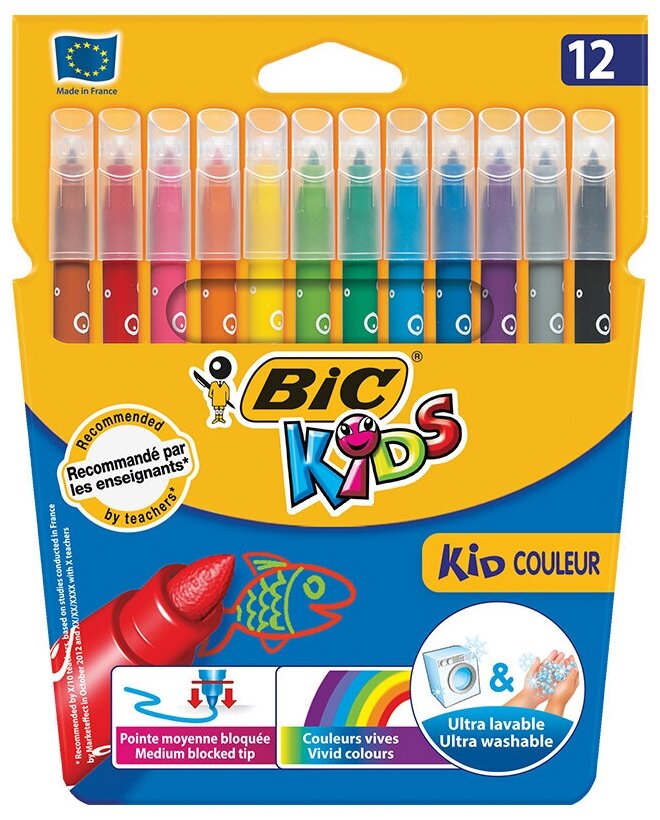 Фломастеры BIC Kid Couleur, 12 цветов