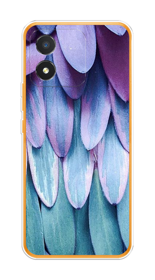 

Чехол на Honor X5 "Синее перо", Фиолетовый;голубой, 6120950-3