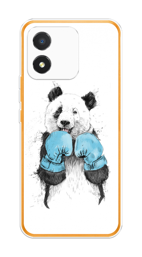 

Чехол на Honor X5 "Панда боксер", Голубой;белый;серый, 6120950-1