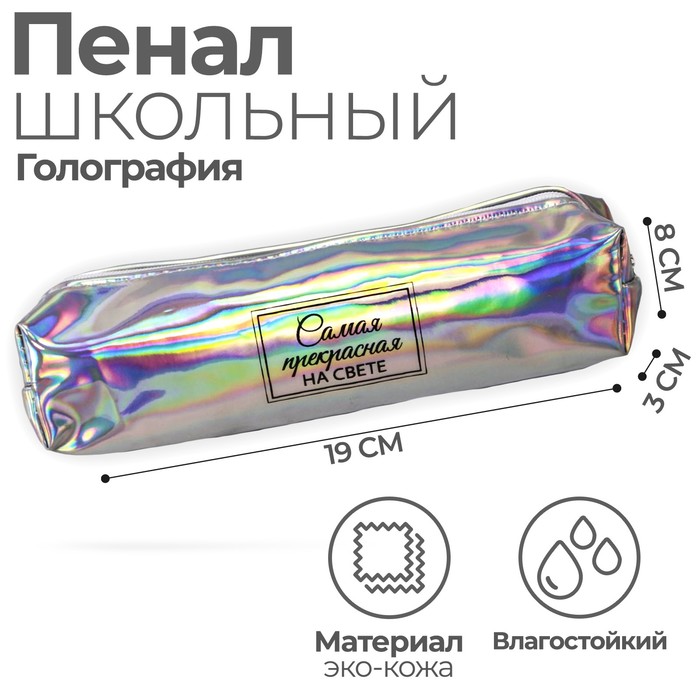 

Пенал мягкий Calligrata Самая прекрасная на свете, 1 отделение, 80х190х30, 2 штуки, Серебристый