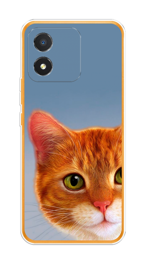 

Чехол на Honor X5 "Любопытный котик", Коричневый, 6120950-1