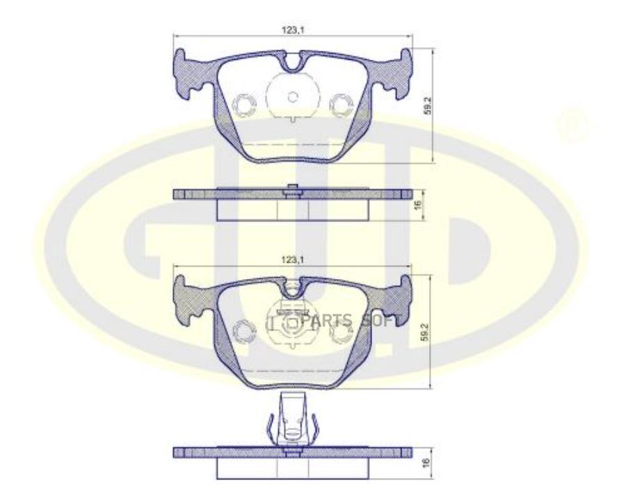 

Тормозные колодки G.U.D. задние gbp880116