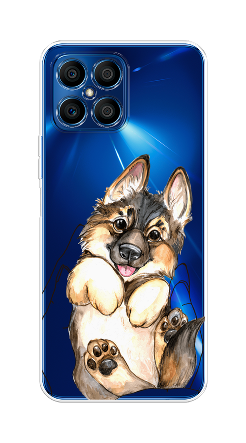

Чехол на Honor X8 "Овчарка в ладошках", Серый;бежевый;белый, 6107650-1