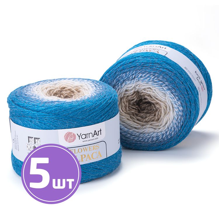 

Пряжа YarnArt Flowers Alpaca 431 мультиколор 5 шт по 250 г, Разноцветный