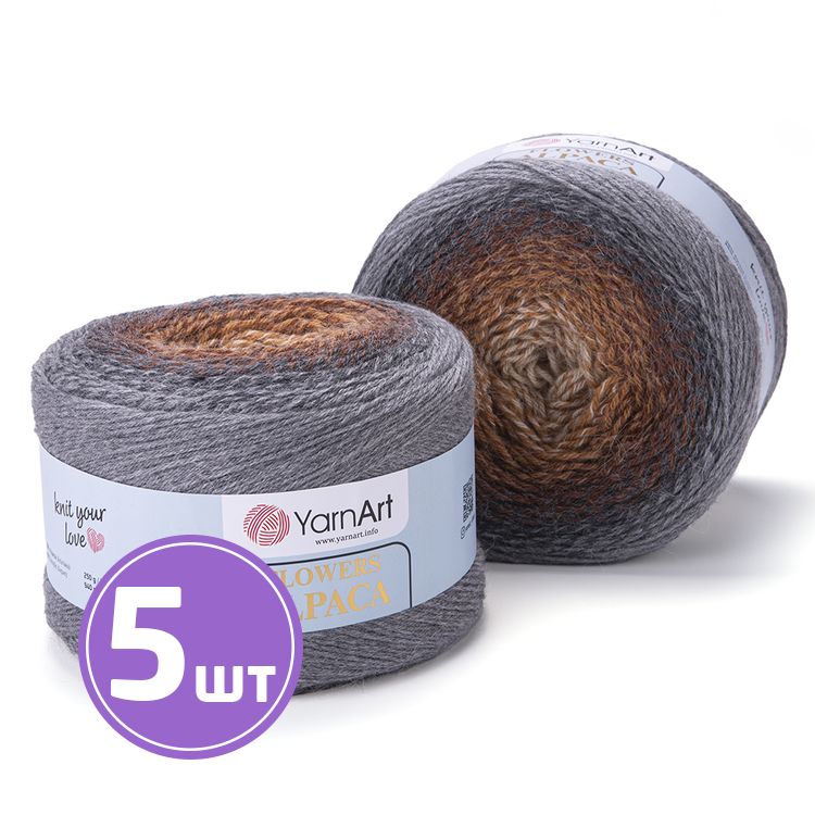 

Пряжа YarnArt Flowers Alpaca 428 мультиколор 5 шт по 250 г, Разноцветный