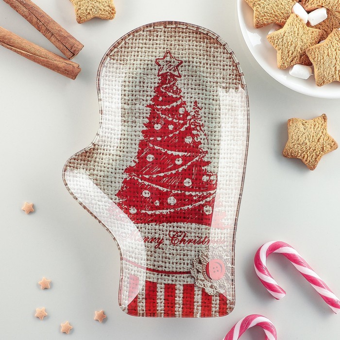 

Блюдо сервировочное Доляна «Рукавица. Merry Christmas», 22,5×14×2 см