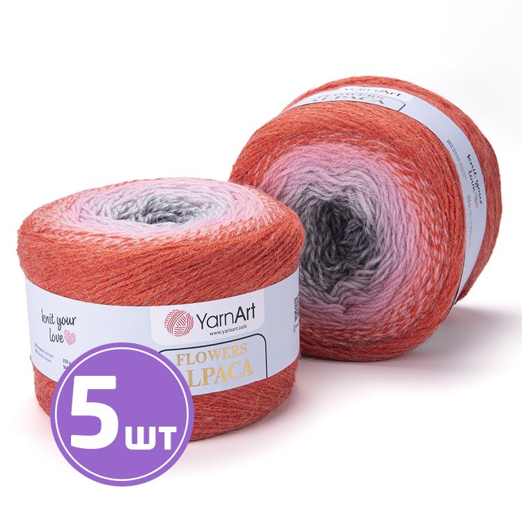 

Пряжа YarnArt Flowers Alpaca 421 мультиколор 5 шт по 250 г, Разноцветный