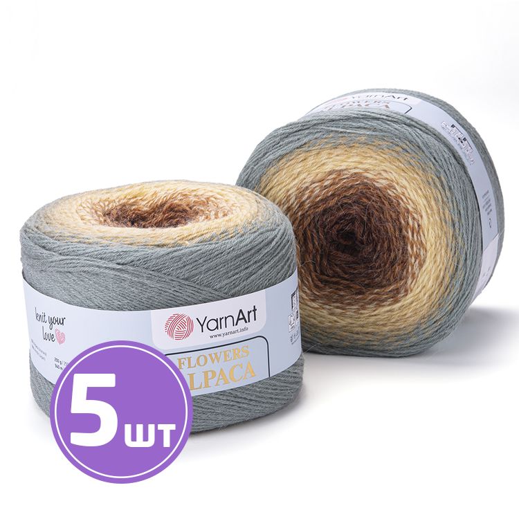 

Пряжа YarnArt Flowers Alpaca 416 мультиколор 5 шт по 250 г, Разноцветный