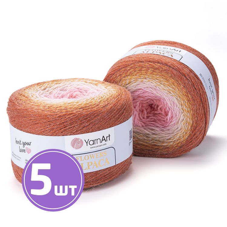 

Пряжа YarnArt Flowers Alpaca 414 мультиколор 5 шт по 250 г, Разноцветный