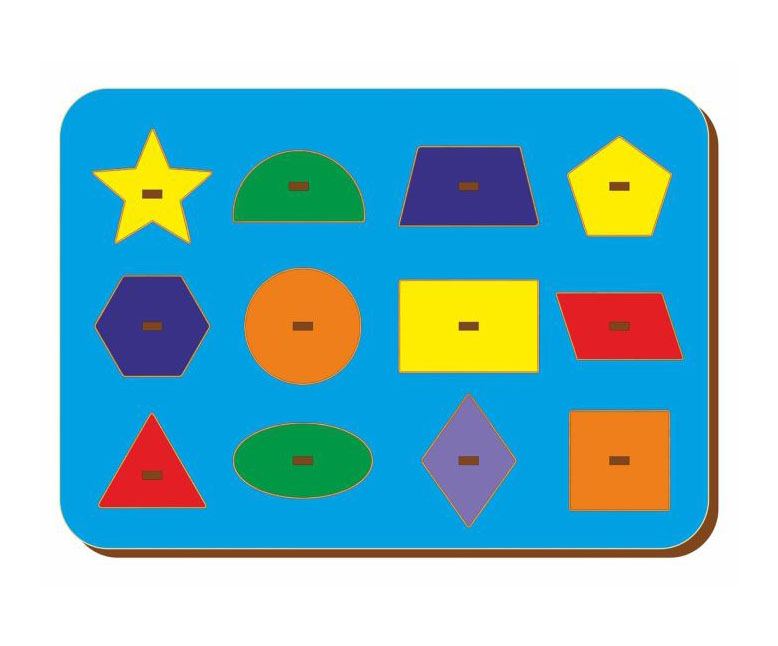 

WoodLand Toys "Геометрические фигуры 2", Разноцветный