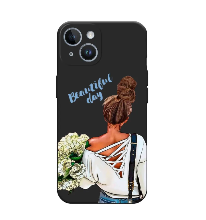 

Чехол Awog на Apple iPhone 14 / Айфон 14 "Beautiful day vector", Черный, 15152-1