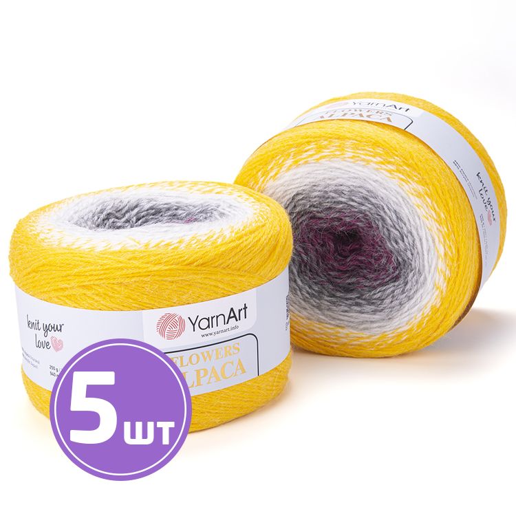 

Пряжа YarnArt Flowers Alpaca 403 мультиколор 5 шт по 250 г, Разноцветный