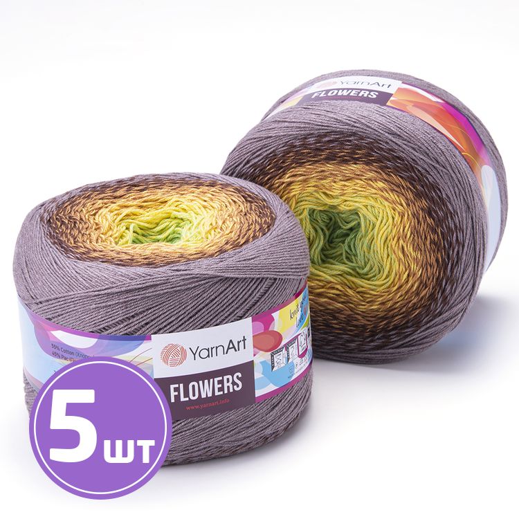 

Пряжа YarnArt Flowers 317 мультиколор 5 шт по 40 г, Разноцветный