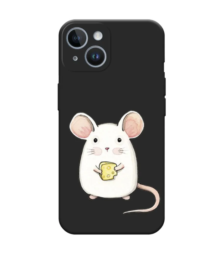 

Чехол Awog на Apple iPhone 14 / Айфон 14 "Мышка", Черный, 15152-1