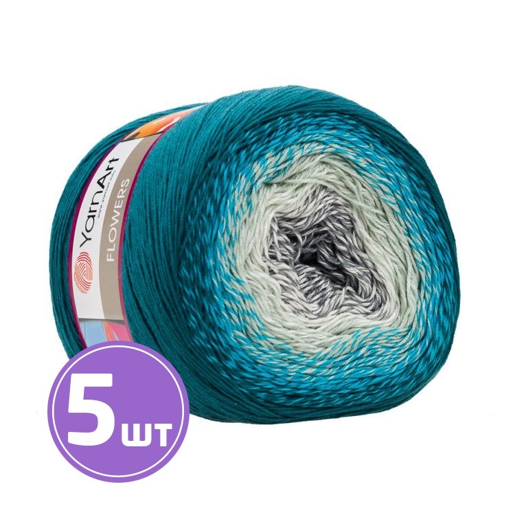 

Пряжа YarnArt Flowers 289 мультиколор 5 шт по 250 г, Разноцветный