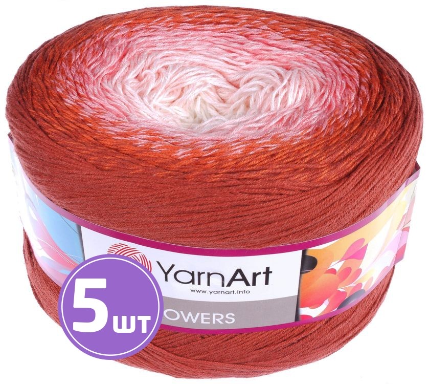 

Пряжа YarnArt Flowers 288 мультиколор 5 шт по 250 г, Разноцветный