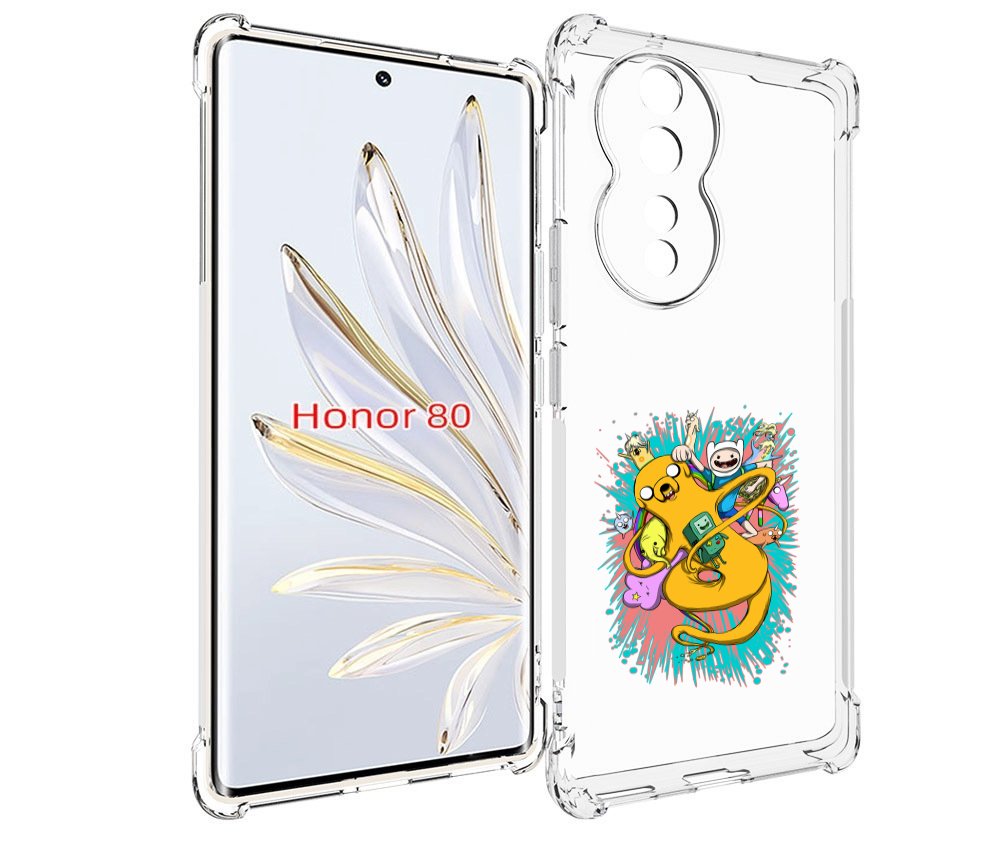 

Чехол MyPads время приключений рисунок для Honor 80, Прозрачный, Tocco