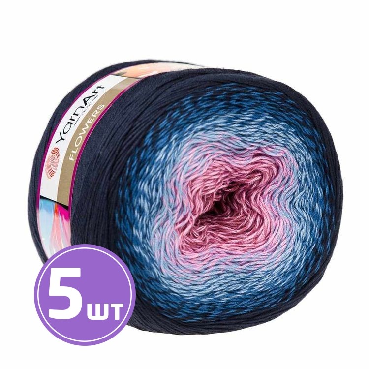 

Пряжа YarnArt Flowers 273 мультиколор 5 шт по 250 г, Разноцветный