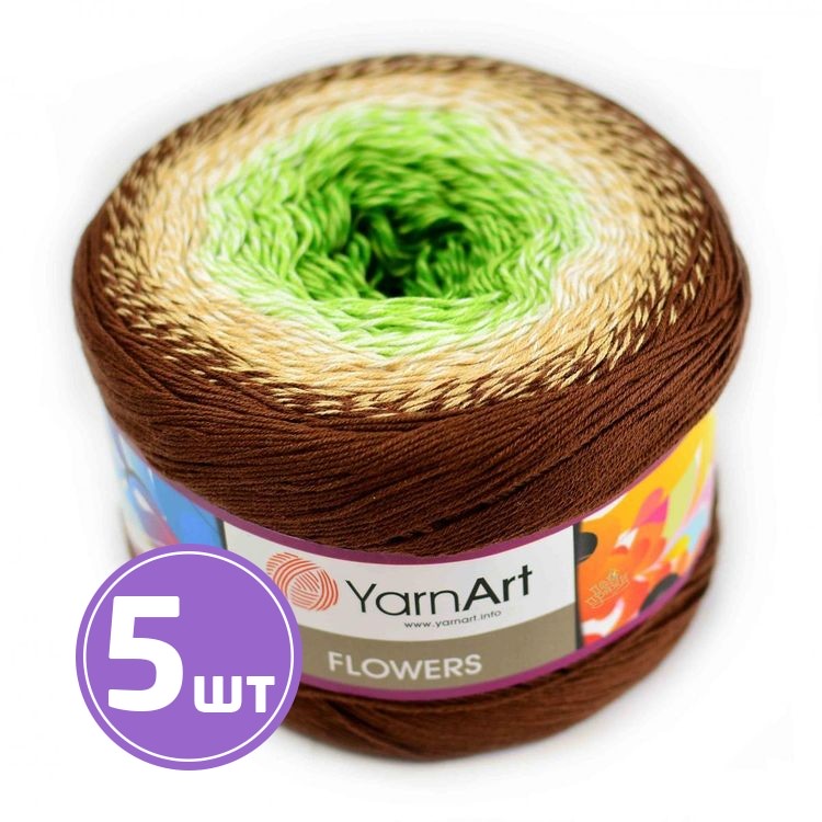 

Пряжа YarnArt Flowers 272 мультиколор 5 шт по 250 г, Разноцветный