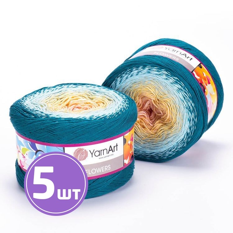 

Пряжа YarnArt Flowers 270 мультиколор 5 шт по 250 г, Разноцветный