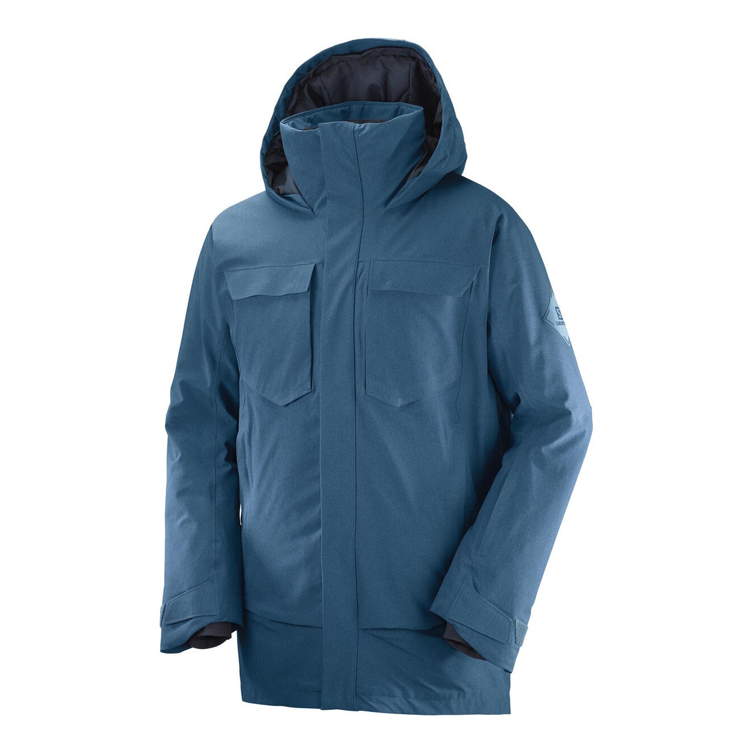 фото Куртка salomon stance cargo jacket m, mallard blue/heather, xxl int