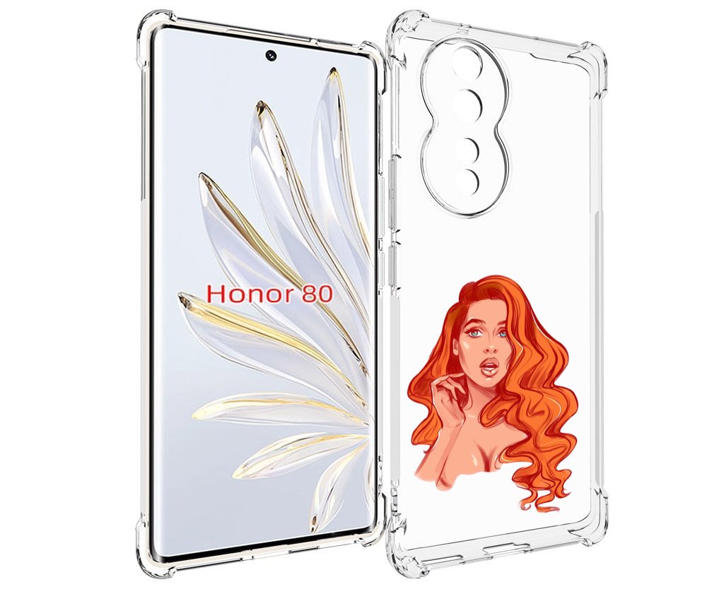 

Чехол MyPads рыжая-девушка-модельной-внешности женский для Honor 80, Прозрачный, Tocco