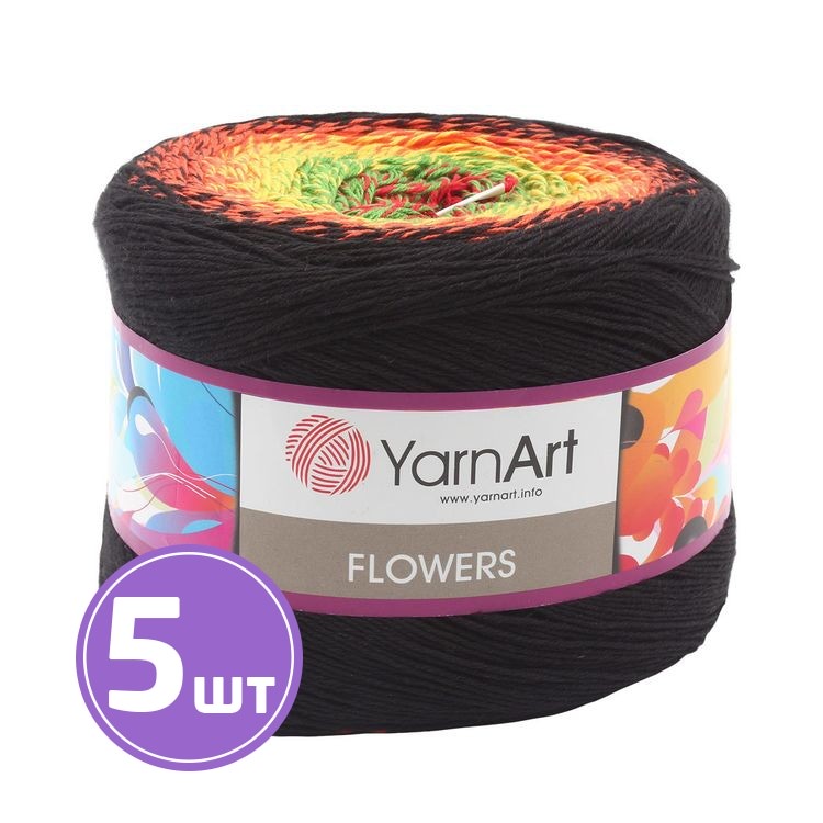 

Пряжа YarnArt Flowers 267 мультиколор 5 шт по 250 г, Разноцветный