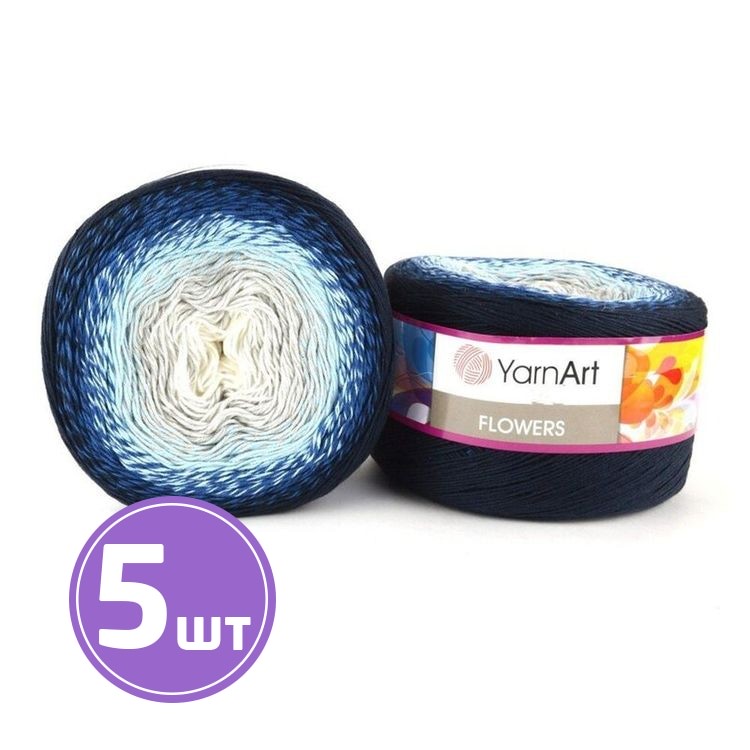 

Пряжа YarnArt Flowers 261 мультиколор 5 шт по 250 г, Разноцветный