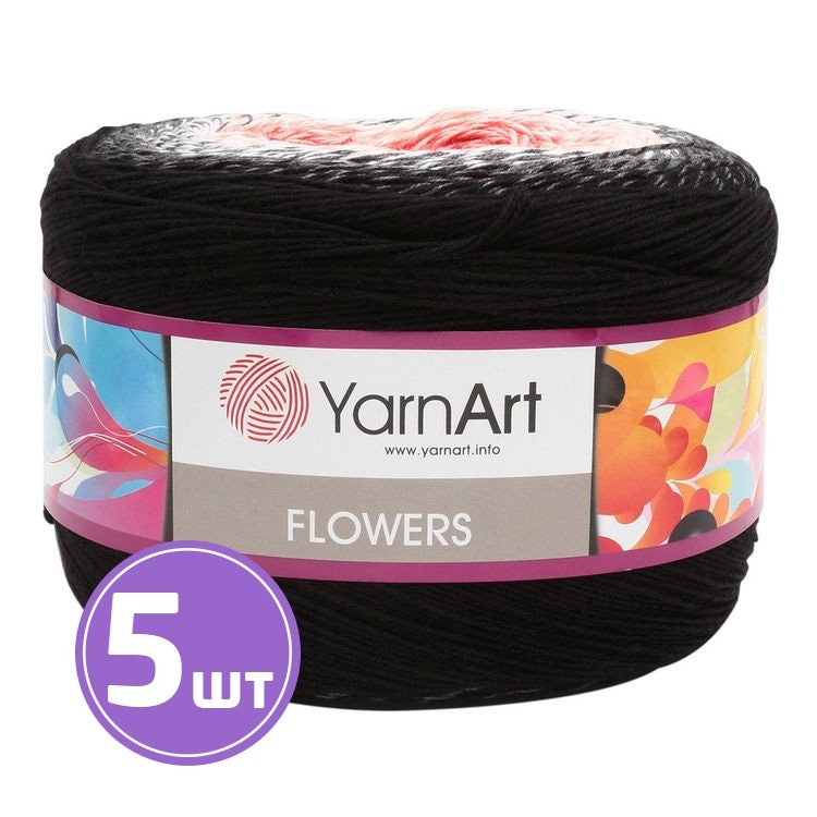 

Пряжа YarnArt Flowers 260 мультиколор 5 шт по 250 г, Разноцветный