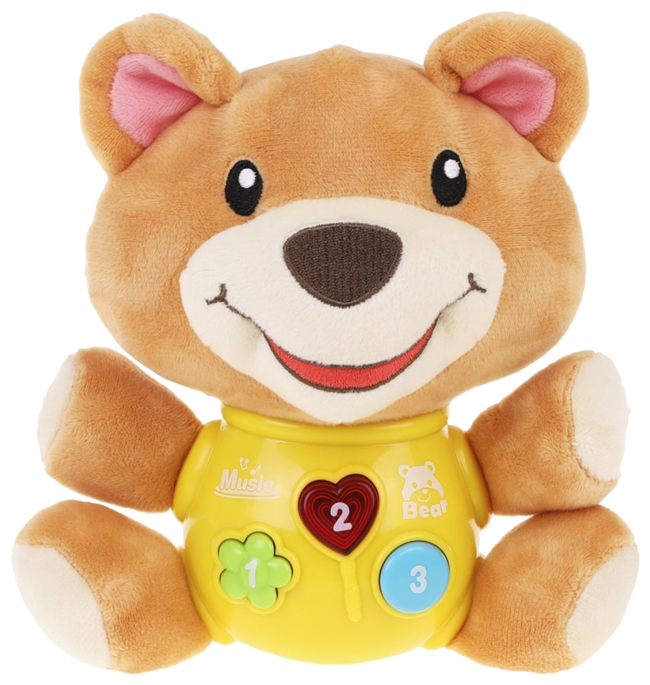 

Музыкальная игрушка Медвежонок, свет/звук Наша Игрушка 200658711, Бежевый;желтый