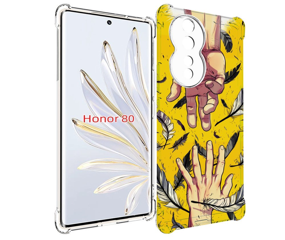 

Чехол MyPads рука-в-руку для Honor 80, Прозрачный, Tocco