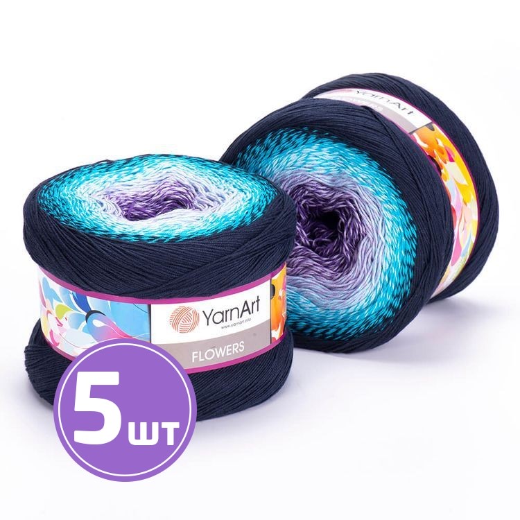 

Пряжа YarnArt Flowers 254 мультиколор 5 шт по 250 г, Разноцветный
