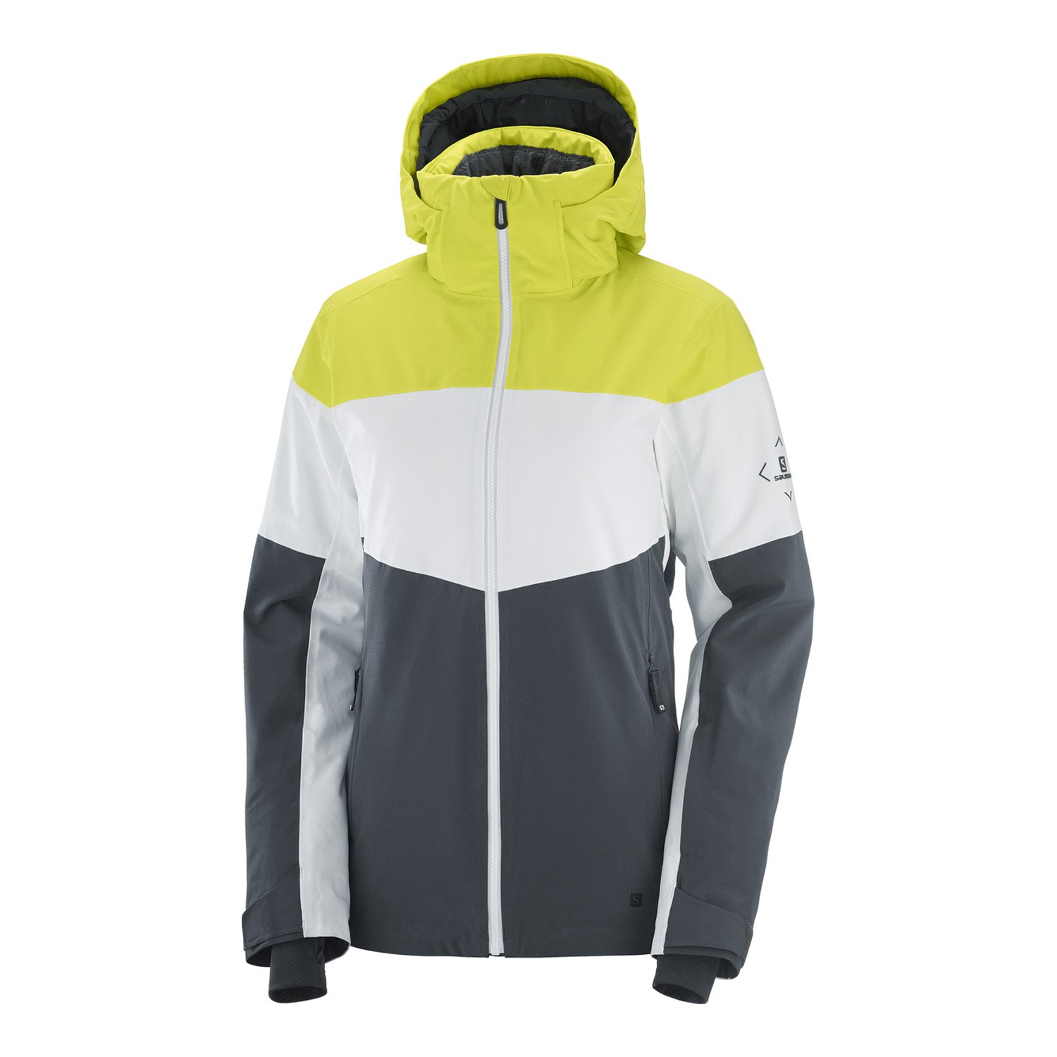 фото Куртка salomon slalom jkt w, evening primerose/white/ebony, l int