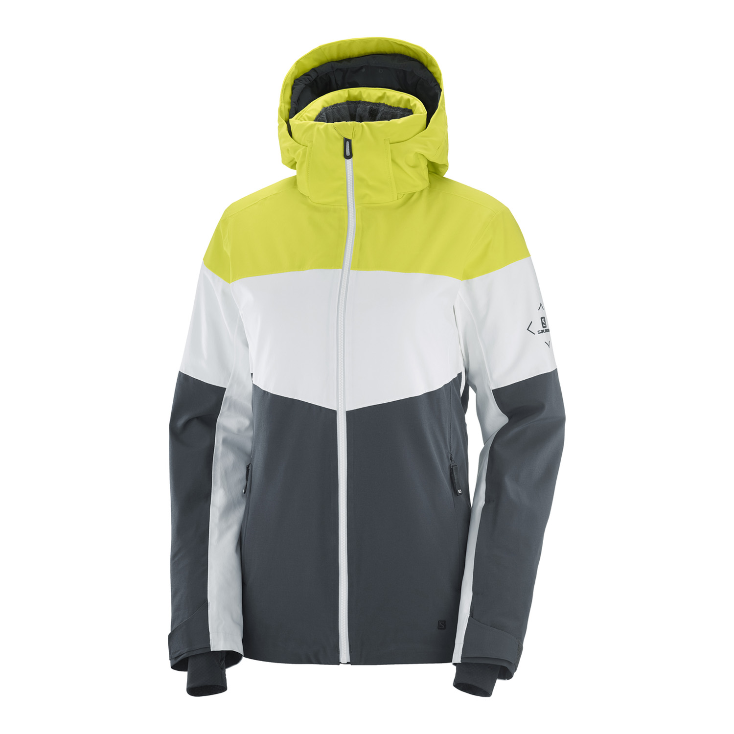 фото Куртка salomon slalom jkt w, evening primerose/white/ebony, xs int