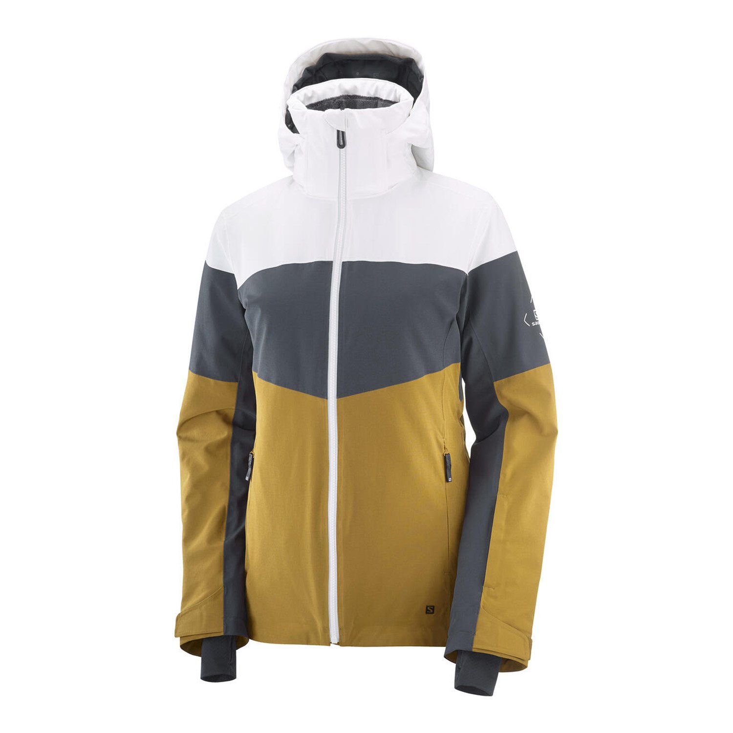 фото Куртка salomon slalom jkt w, white/ebony/cumin, xl int