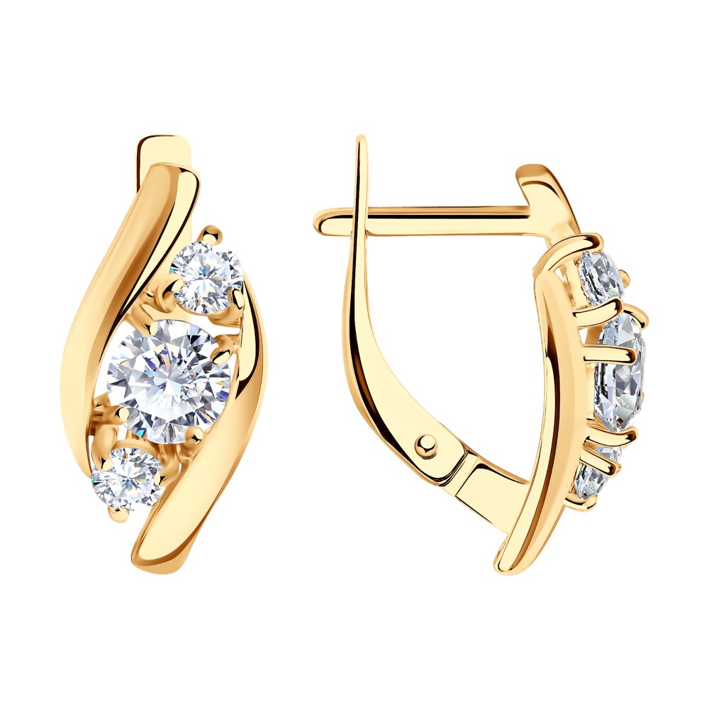 

Серьги из серебра с фианитом SOKOLOV 93022390, 93022390