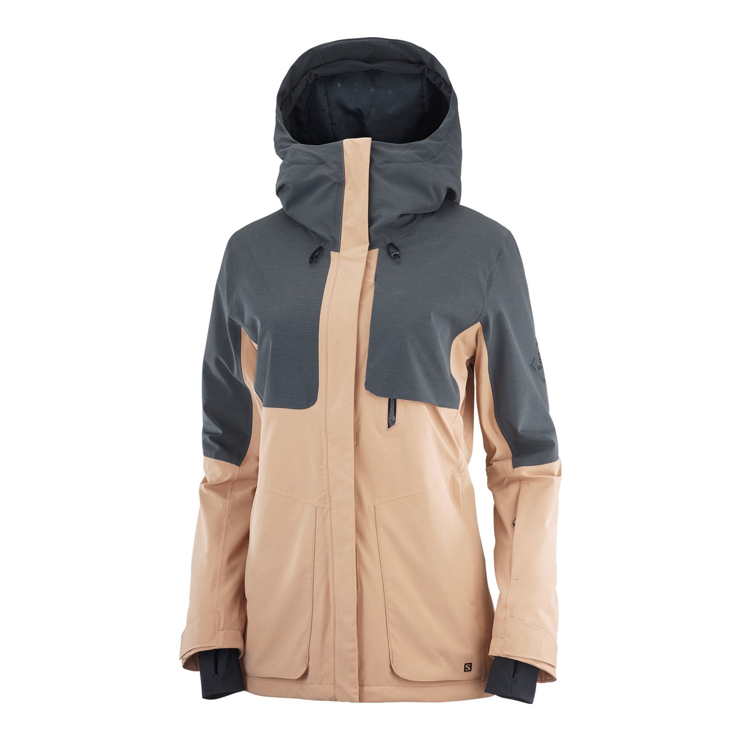 фото Куртка salomon proof lt insul jkt w, ebony/sirocco, xl int