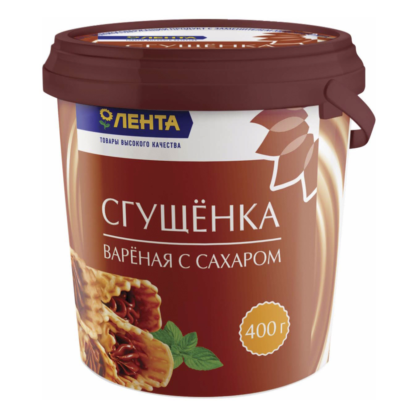 

Сгущенное вареное молоко Лента с сахаром 6 - 12% сзмж 400 г
