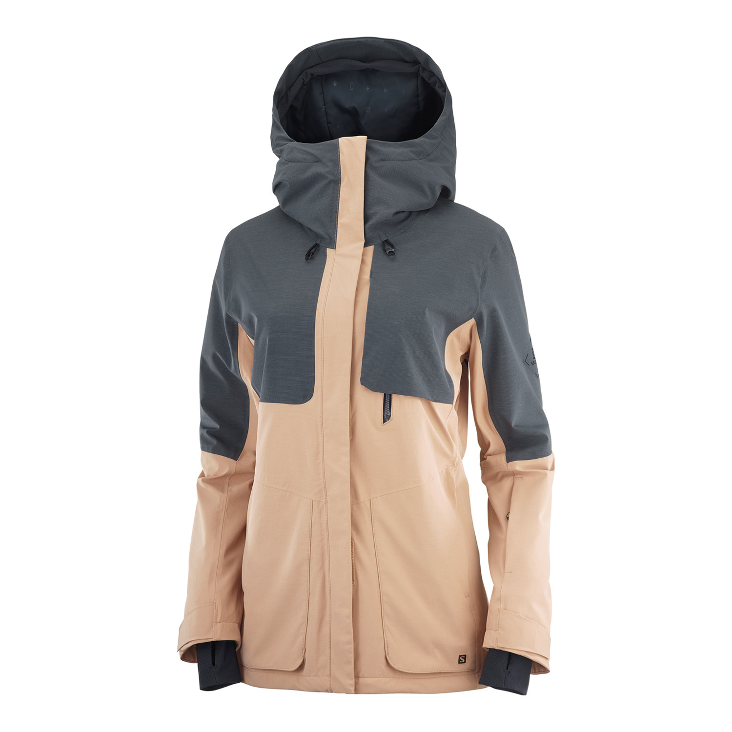 фото Куртка salomon proof lt insul jkt w, ebony/sirocco, s int