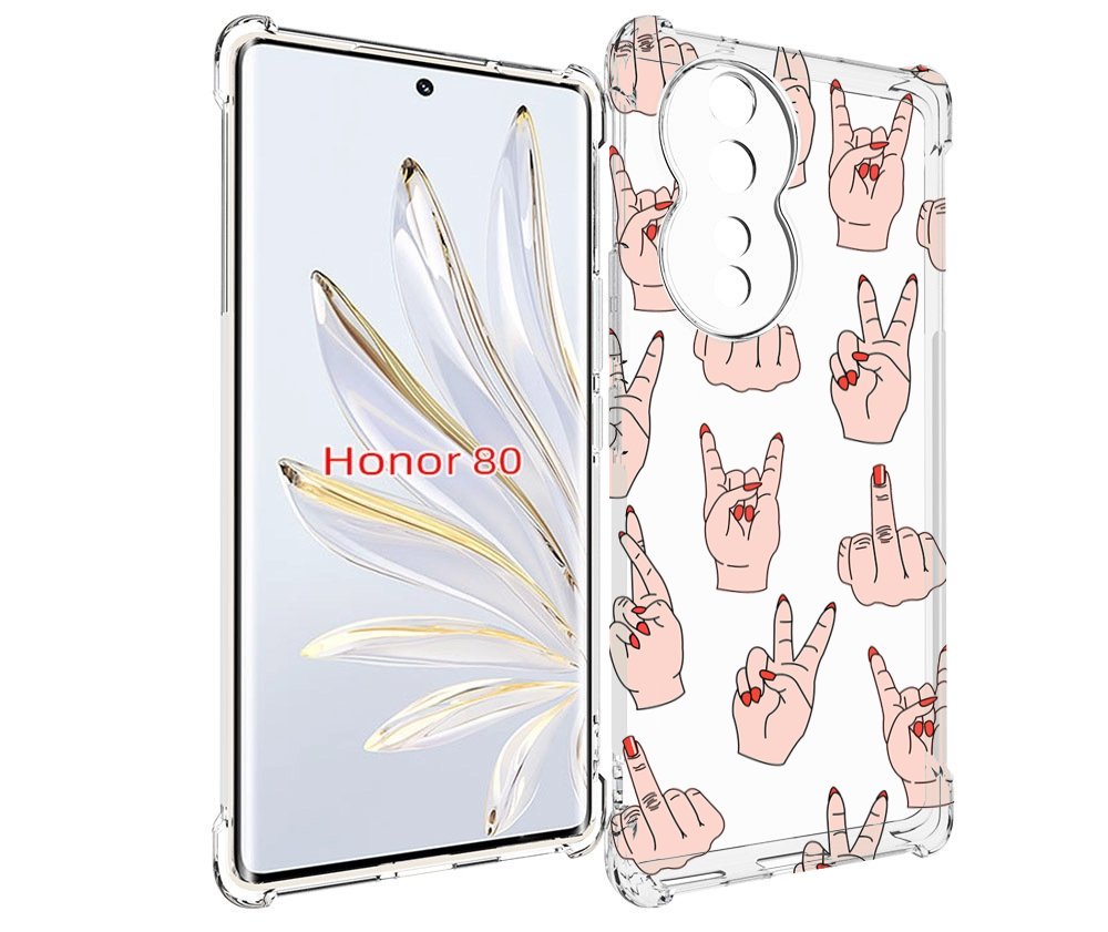 

Чехол MyPads разные-ручки для Honor 80, Прозрачный, Tocco